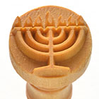 MKM Menorah 2.5cm wood stamp